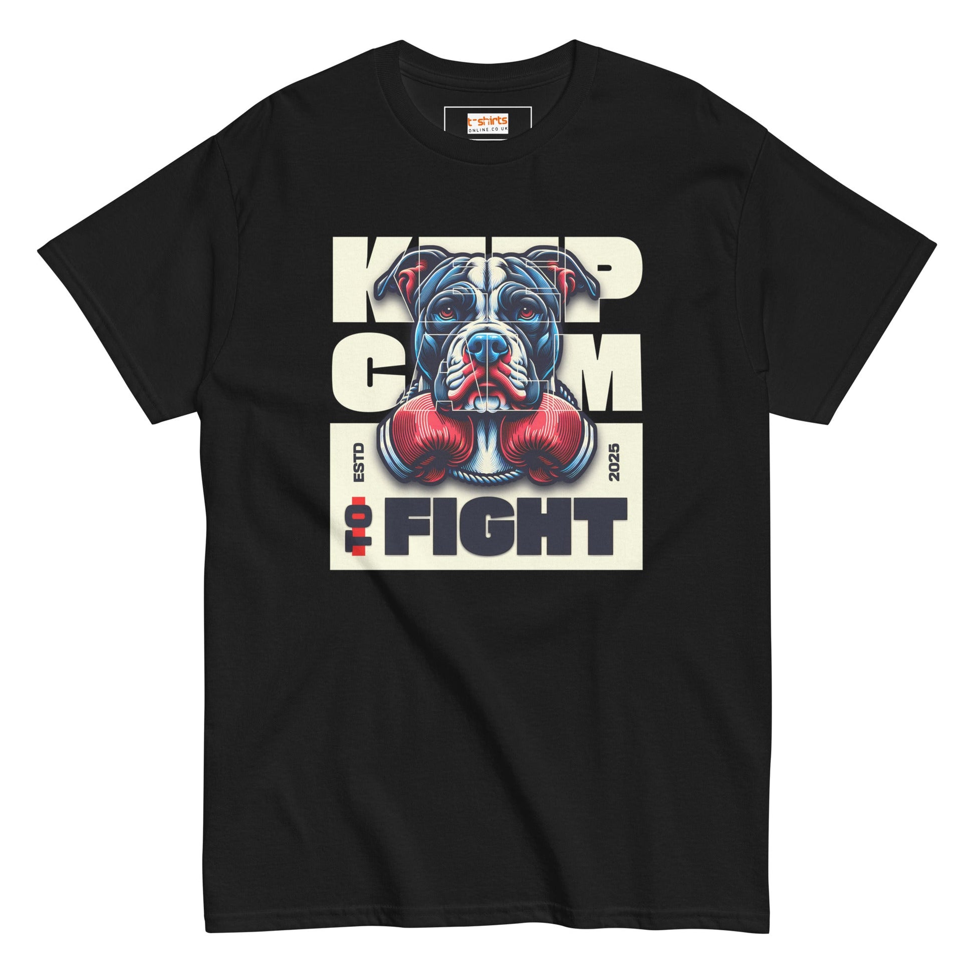 Keep Calm to Fight T-Shirt - Black - T-Shirts Online