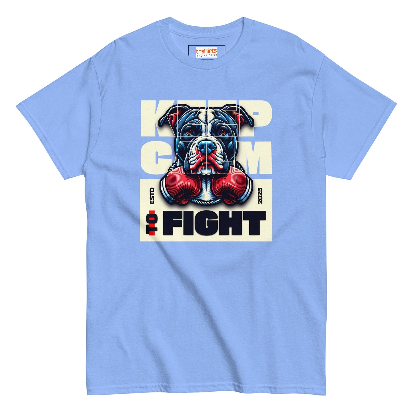 Keep Calm to Fight T-Shirt - Carolina Blue - T-Shirts Online