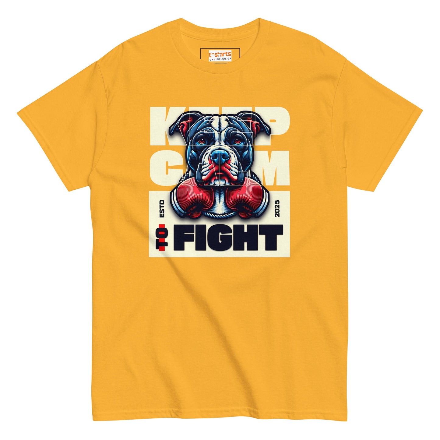 Keep Calm to Fight T-Shirt - Gold - T-Shirts Online