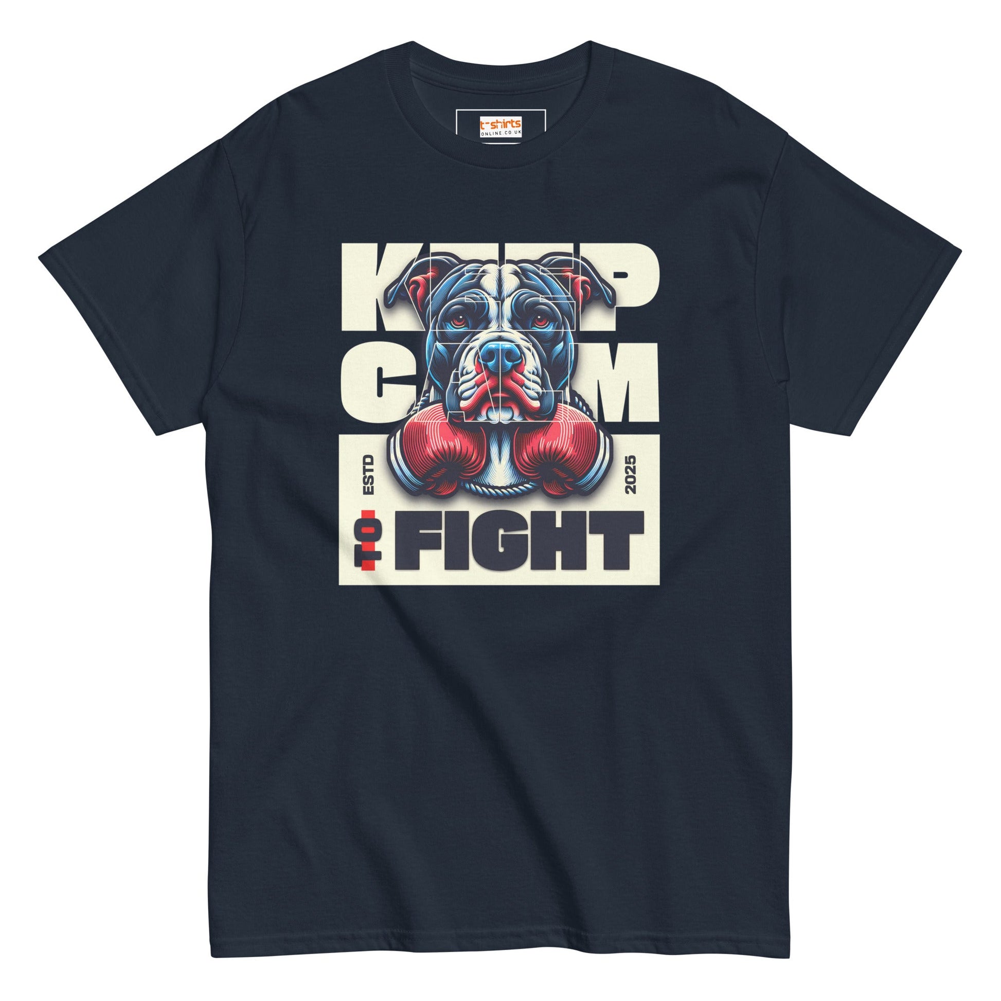 Keep Calm to Fight T-Shirt - Navy - T-Shirts Online