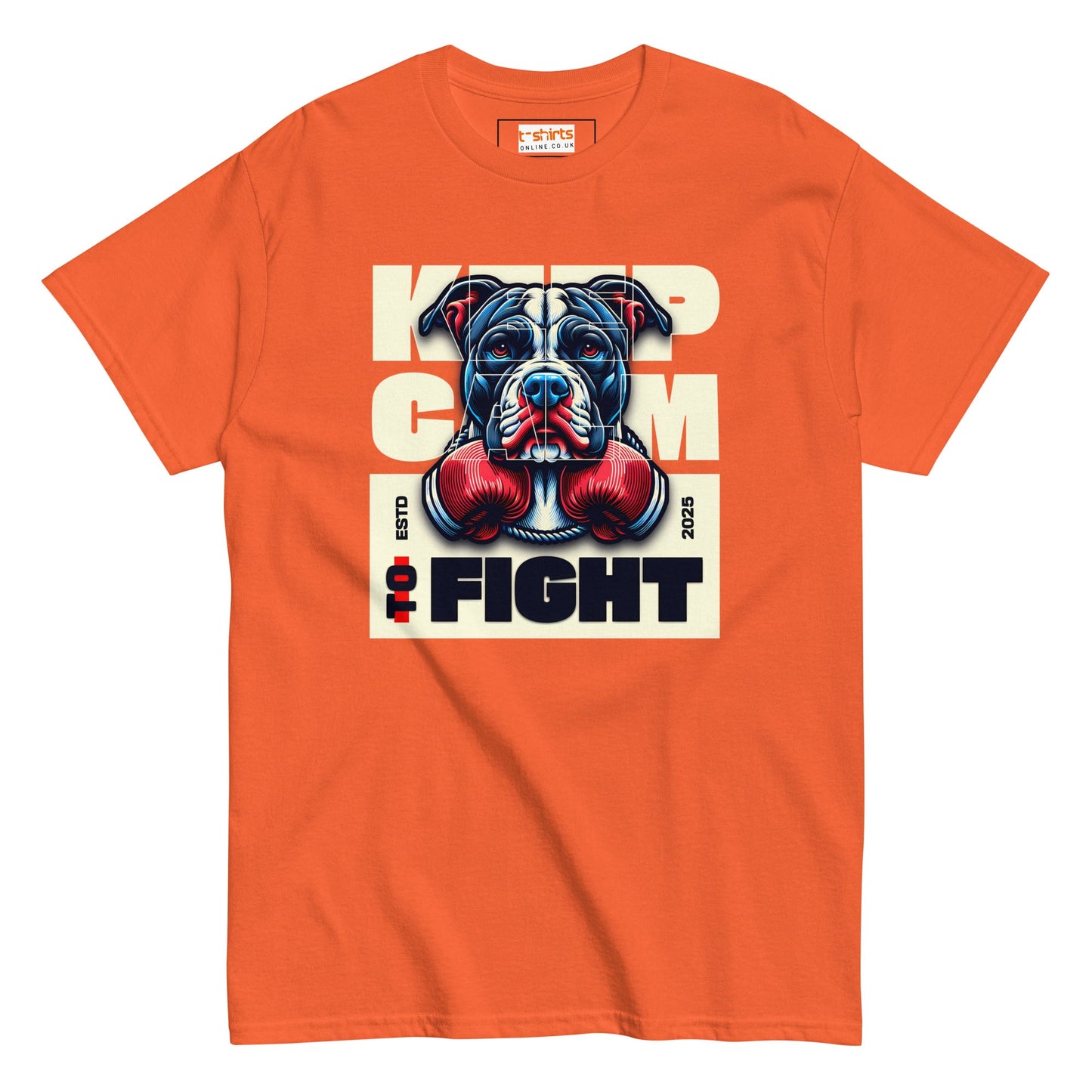 Keep Calm to Fight T-Shirt - Orange - T-Shirts Online