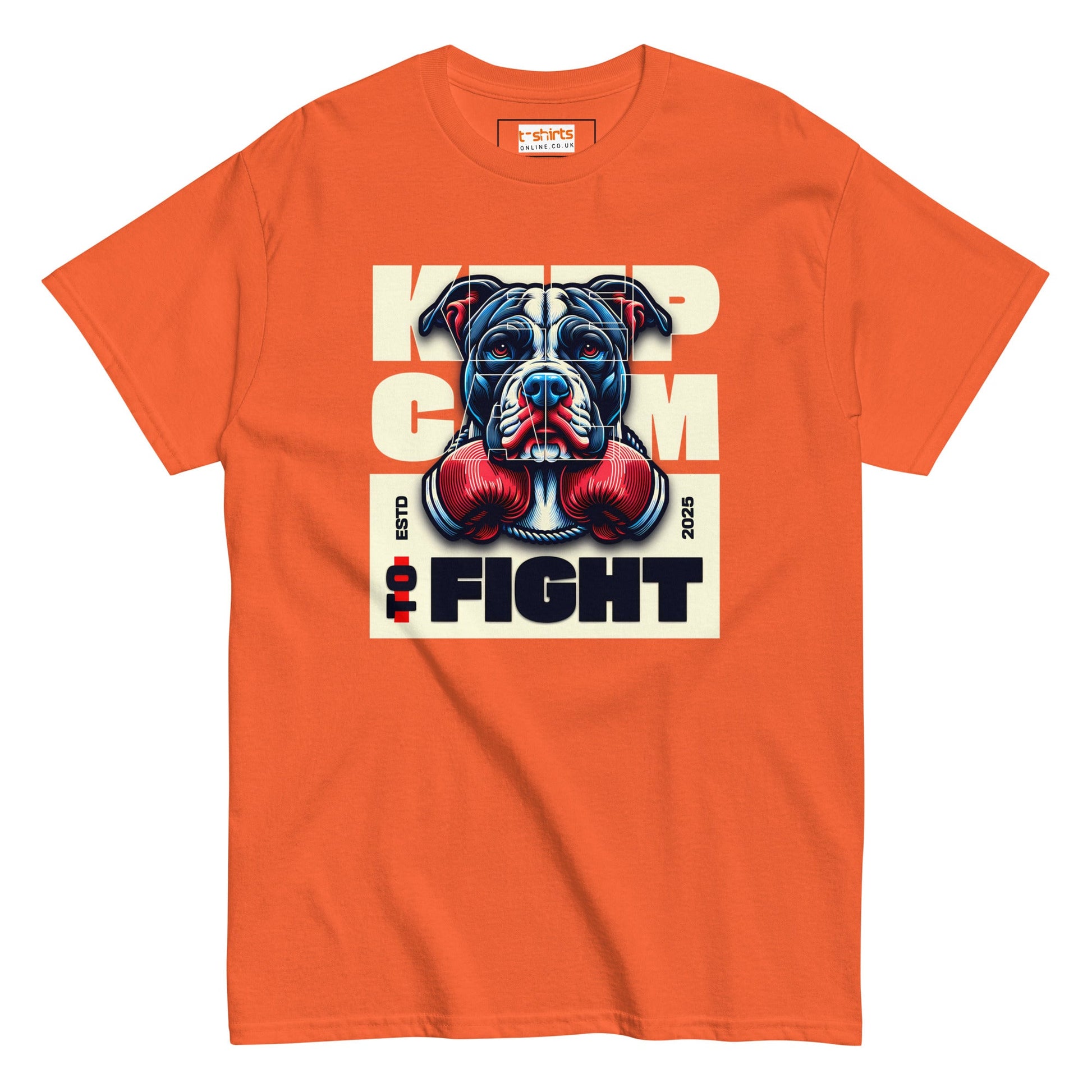 Keep Calm to Fight T-Shirt - Orange - T-Shirts Online