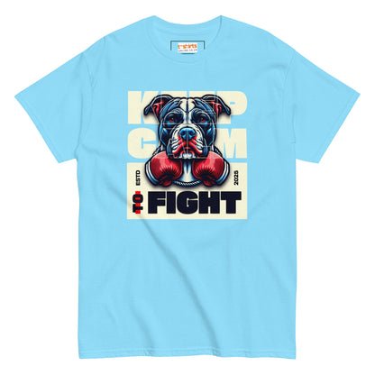 Keep Calm to Fight T-Shirt - Sky - T-Shirts Online