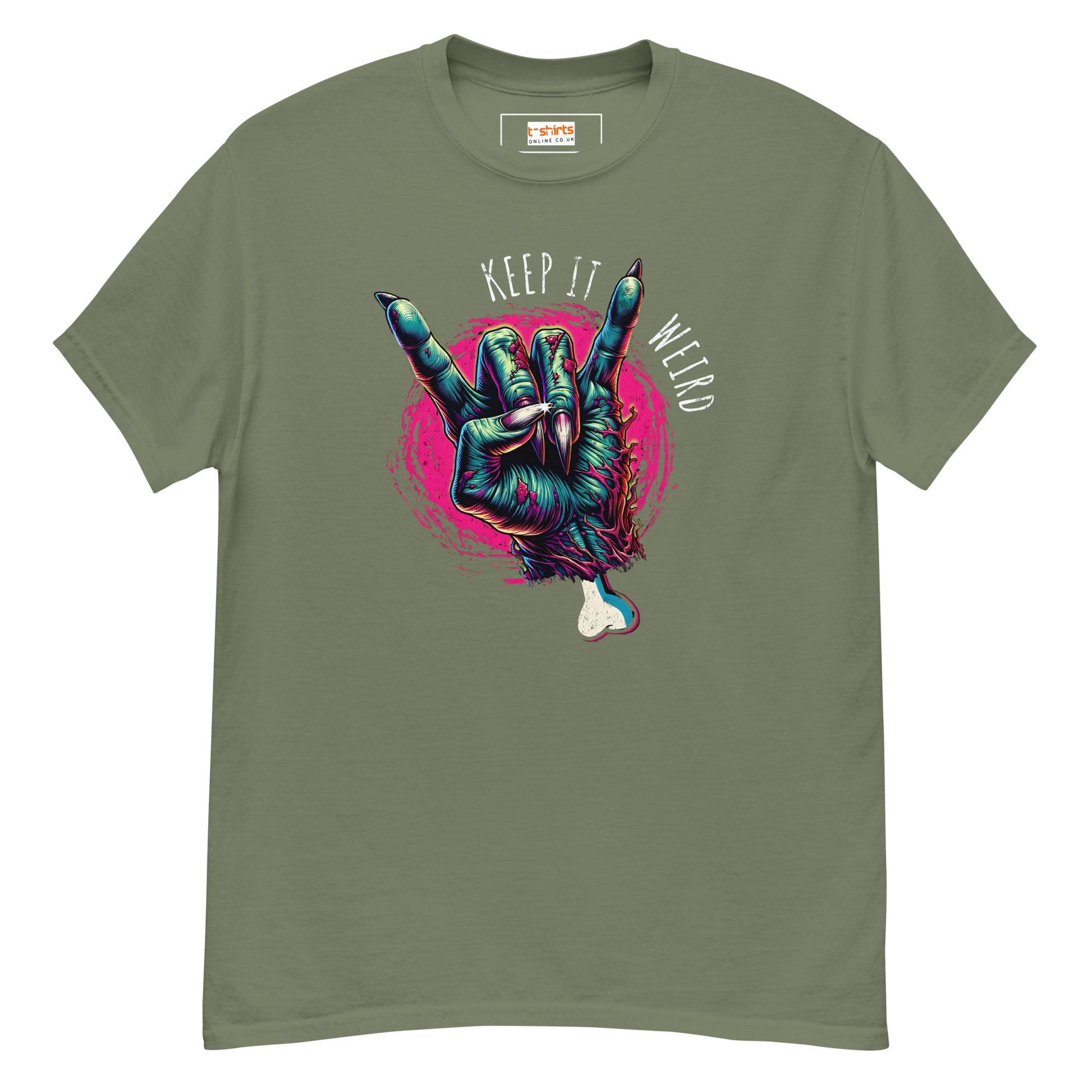 Keep it Weird T-Shirt | Graphic T-Shirt - Military Green - T-Shirts Online