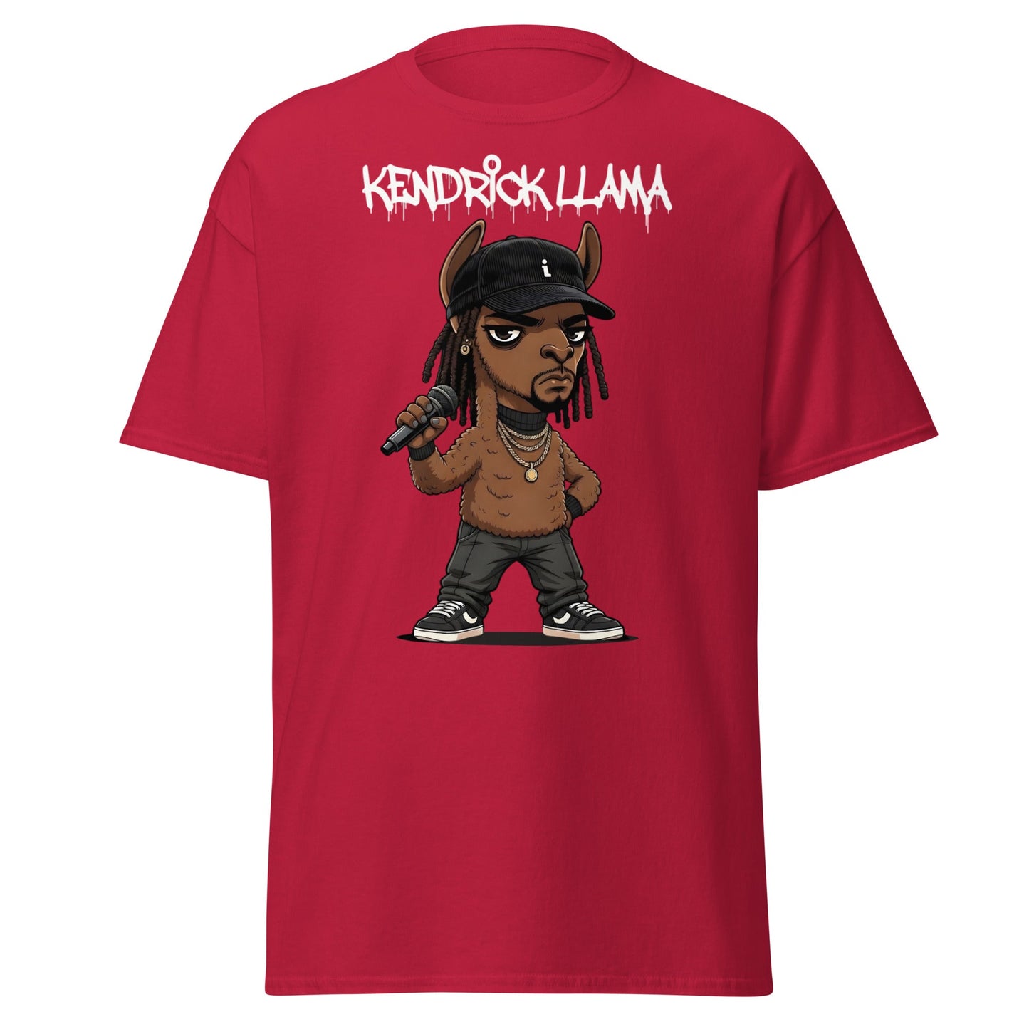 Kendrick Llama Funny Hip Hop Parody T-Shirt - Cardinal - T-Shirts Online