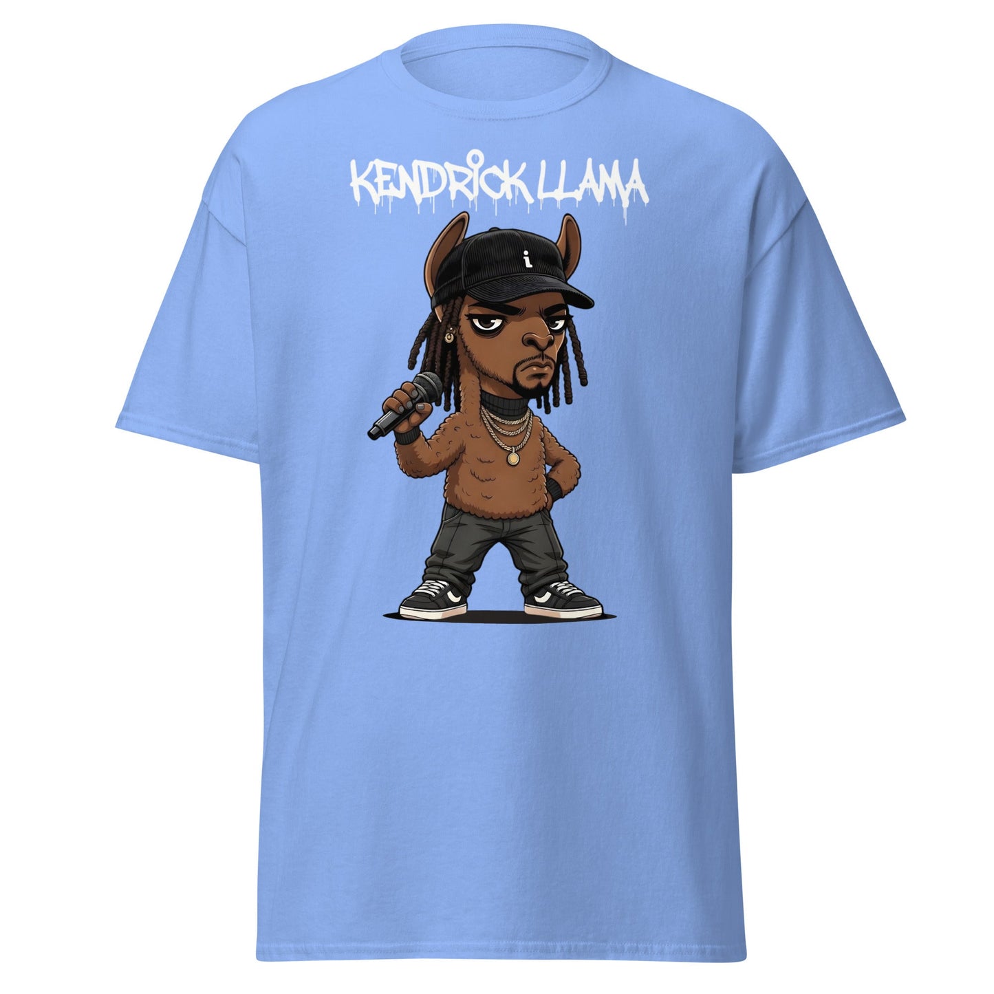 Kendrick Llama Funny Hip Hop Parody T-Shirt - Carolina Blue - T-Shirts Online