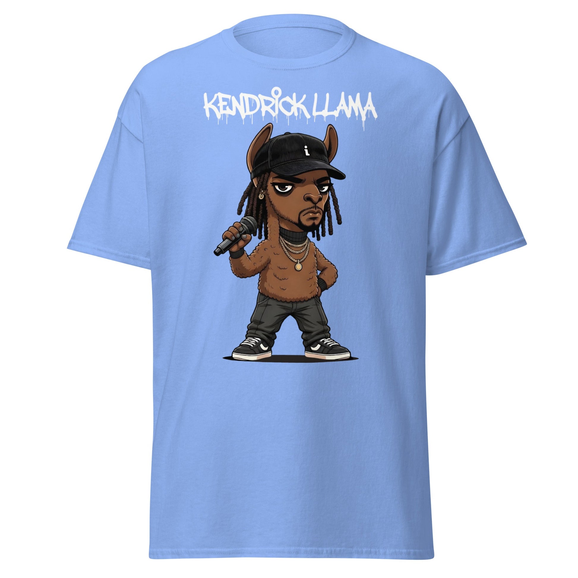 Kendrick Llama Funny Hip Hop Parody T-Shirt - Carolina Blue - T-Shirts Online