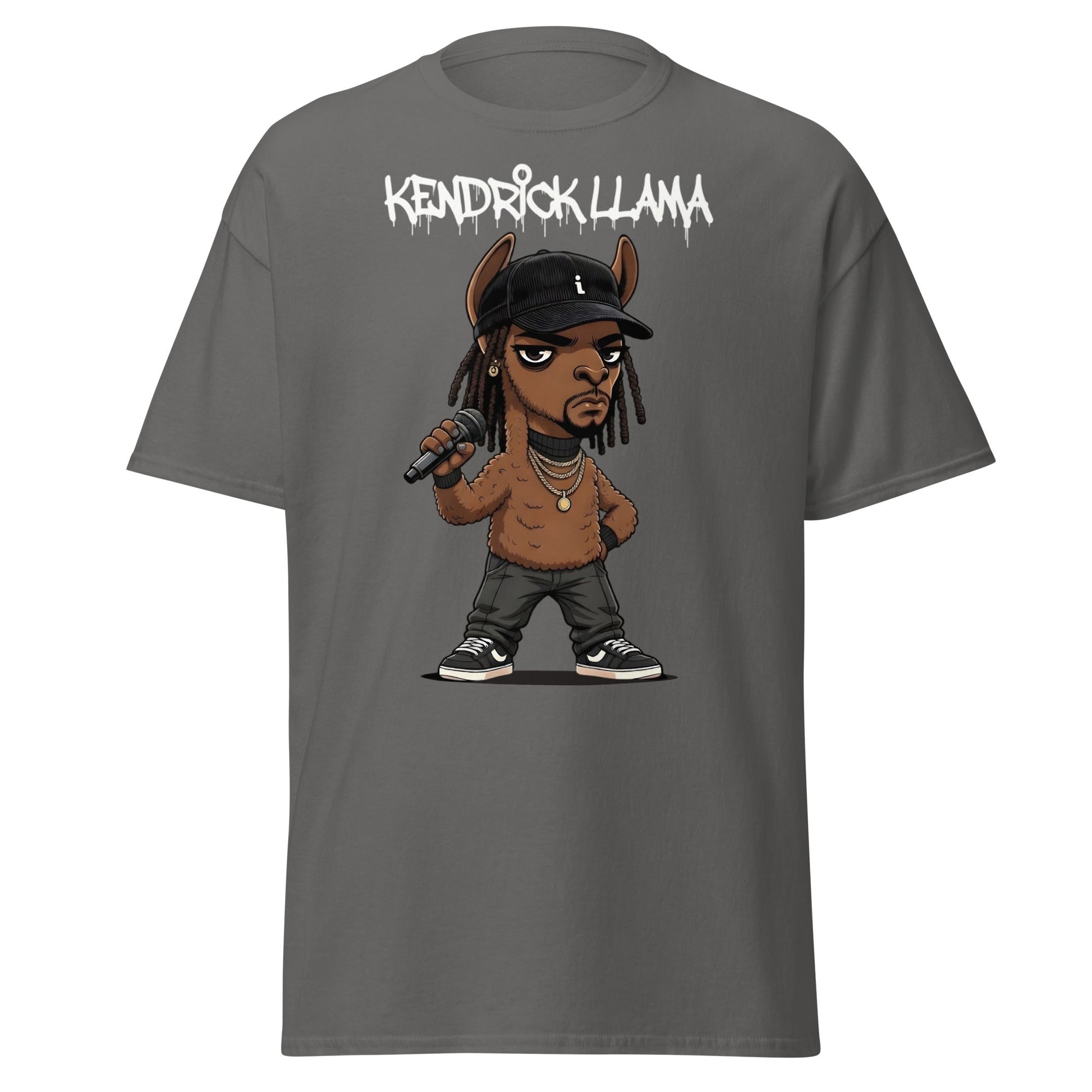 Kendrick Llama Funny Hip Hop Parody T-Shirt - Charcoal - T-Shirts Online