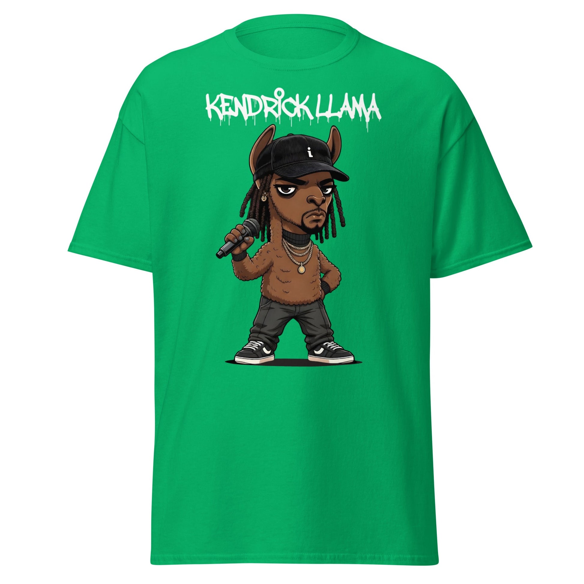 Kendrick Llama Funny Hip Hop Parody T-Shirt - Irish Green - T-Shirts Online