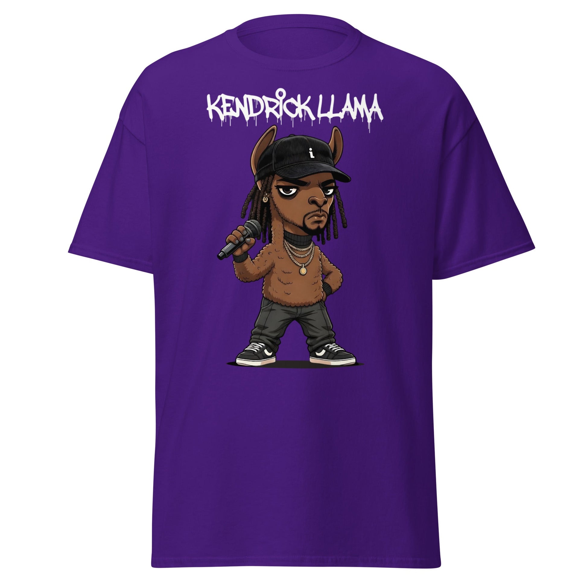 Kendrick Llama Funny Hip Hop Parody T-Shirt - Purple - T-Shirts Online