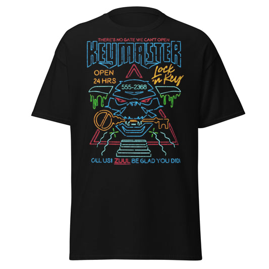 Keymaster Neon Sign T-Shirt | Ghostbusters Zuul Fan Tee - S - T-Shirts Online