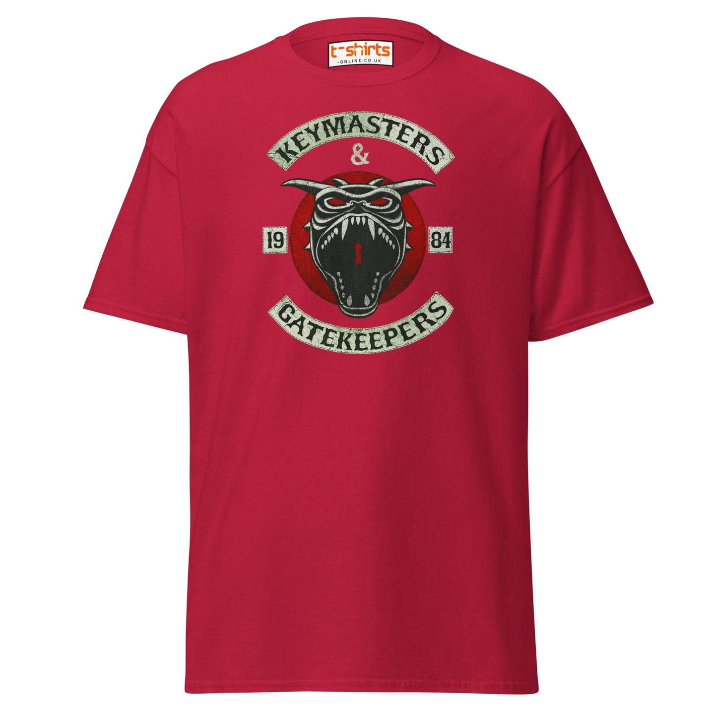 Keymasters & Gatekeepers T-Shirt | Retro 1984 Tee - Cardinal - T-Shirts Online