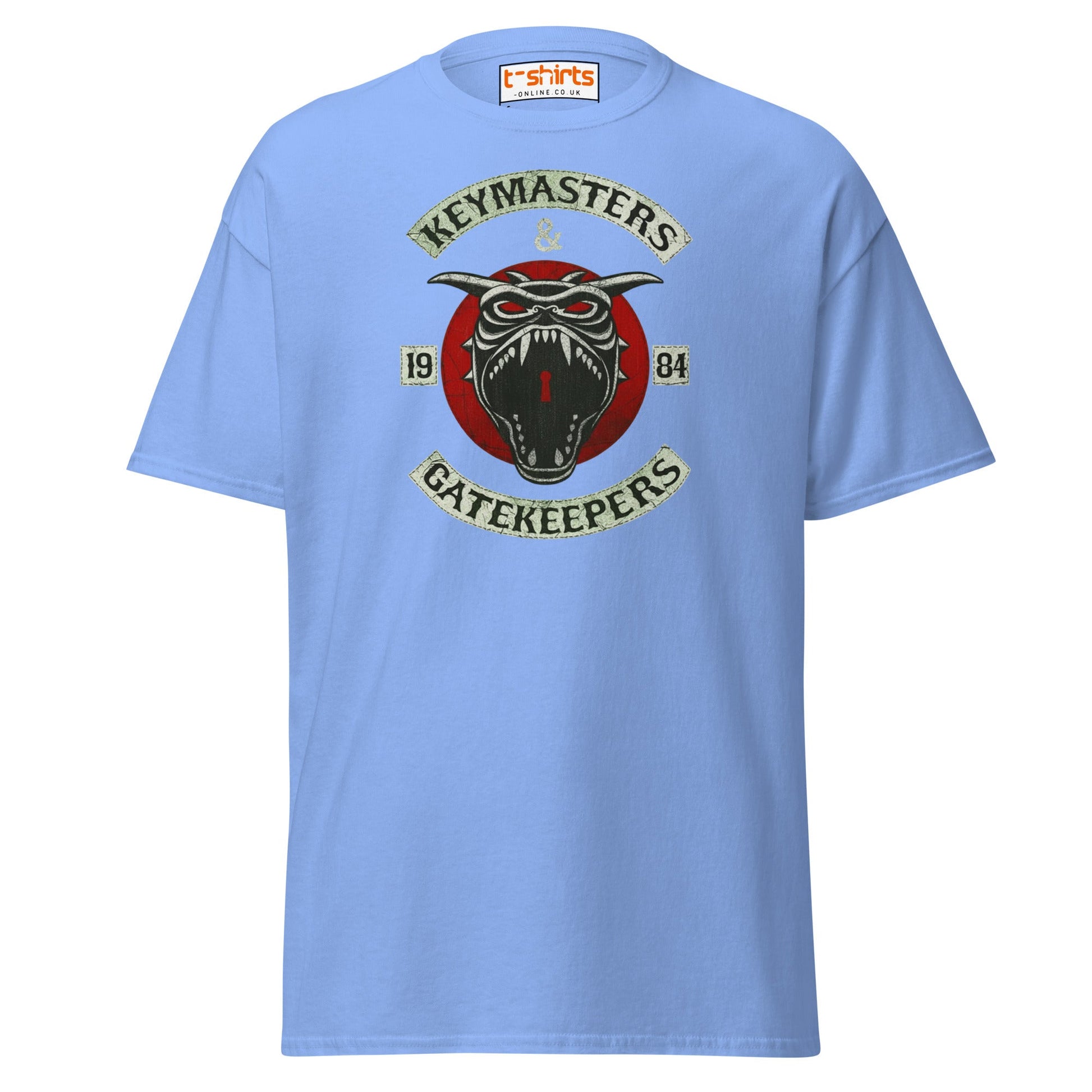Keymasters & Gatekeepers T-Shirt | Retro 1984 Tee - Carolina Blue - T-Shirts Online