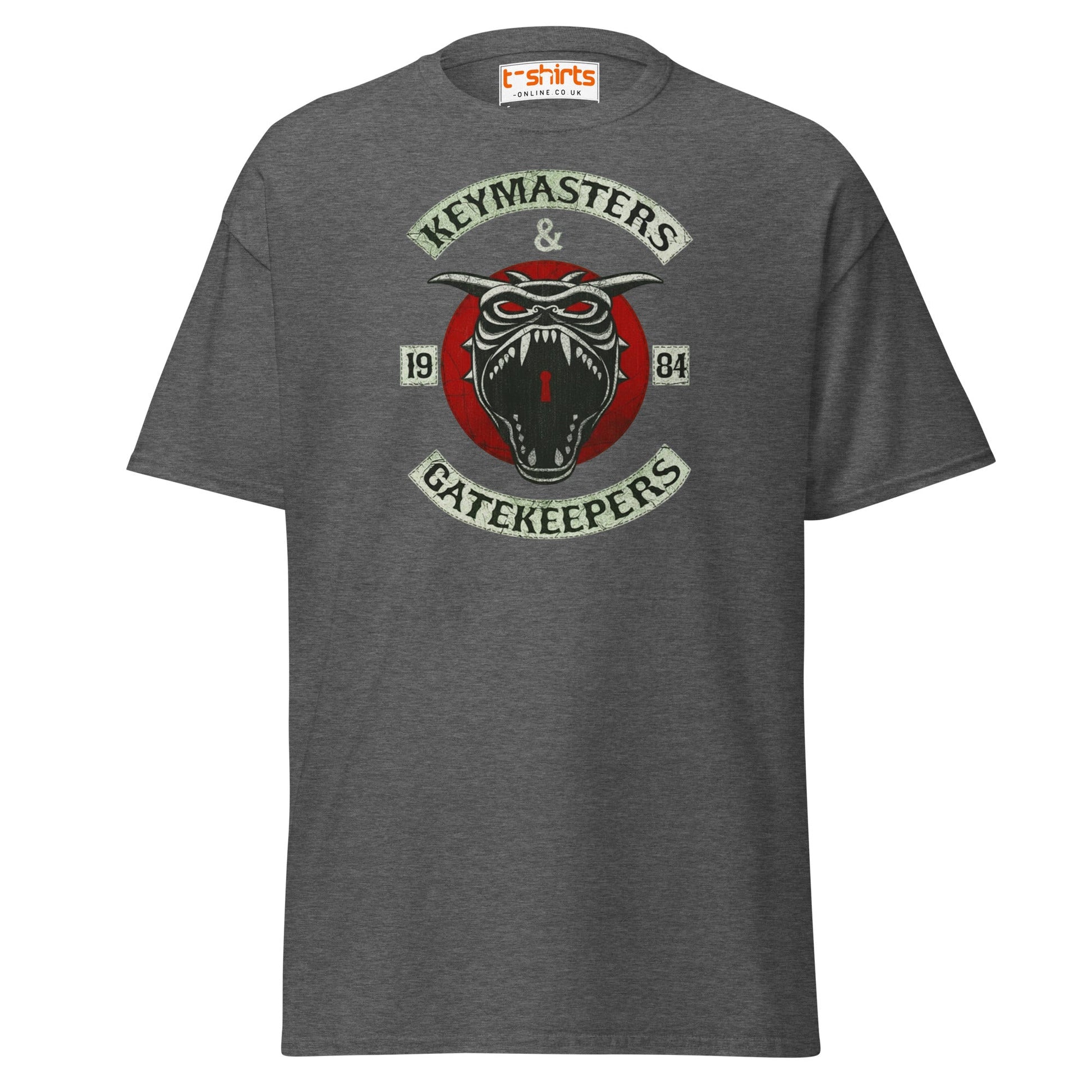 Keymasters & Gatekeepers T-Shirt | Retro 1984 Tee - Dark Heather - T-Shirts Online