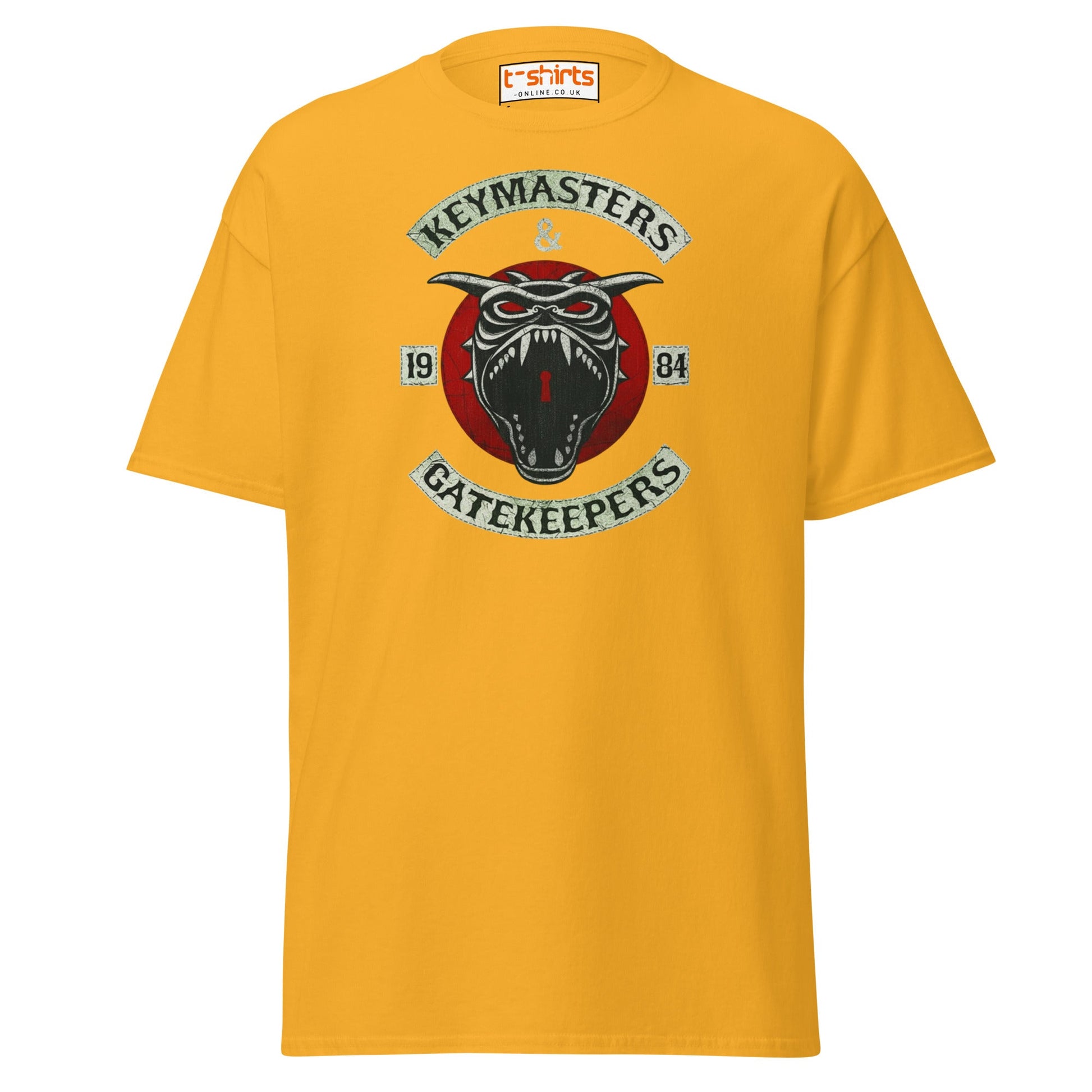 Keymasters & Gatekeepers T-Shirt | Retro 1984 Tee - Gold - T-Shirts Online