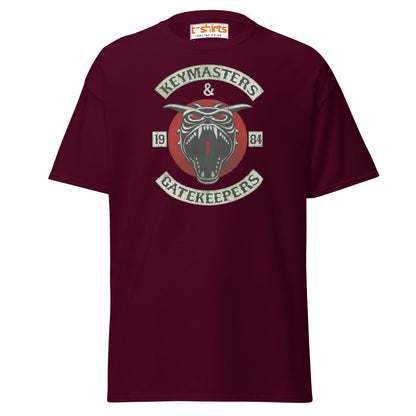 Keymasters & Gatekeepers T-Shirt | Retro 1984 Tee - Maroon - T-Shirts Online