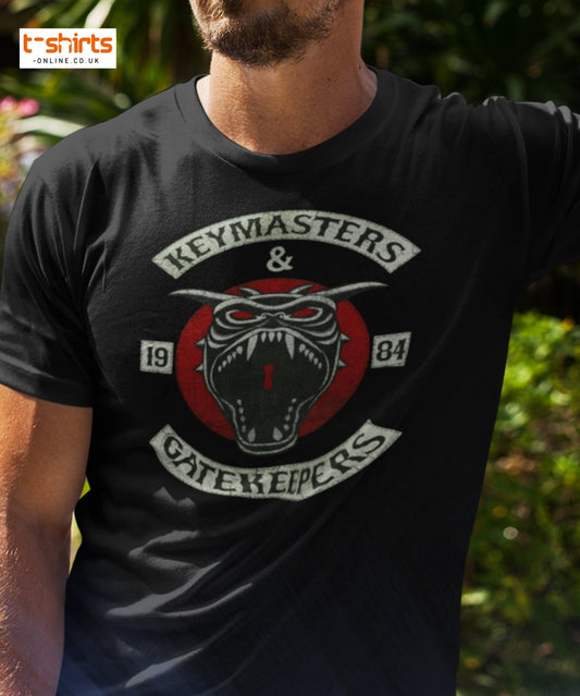 Keymasters & Gatekeepers T-Shirt | Retro 1984 Tee - Maroon - T-Shirts Online