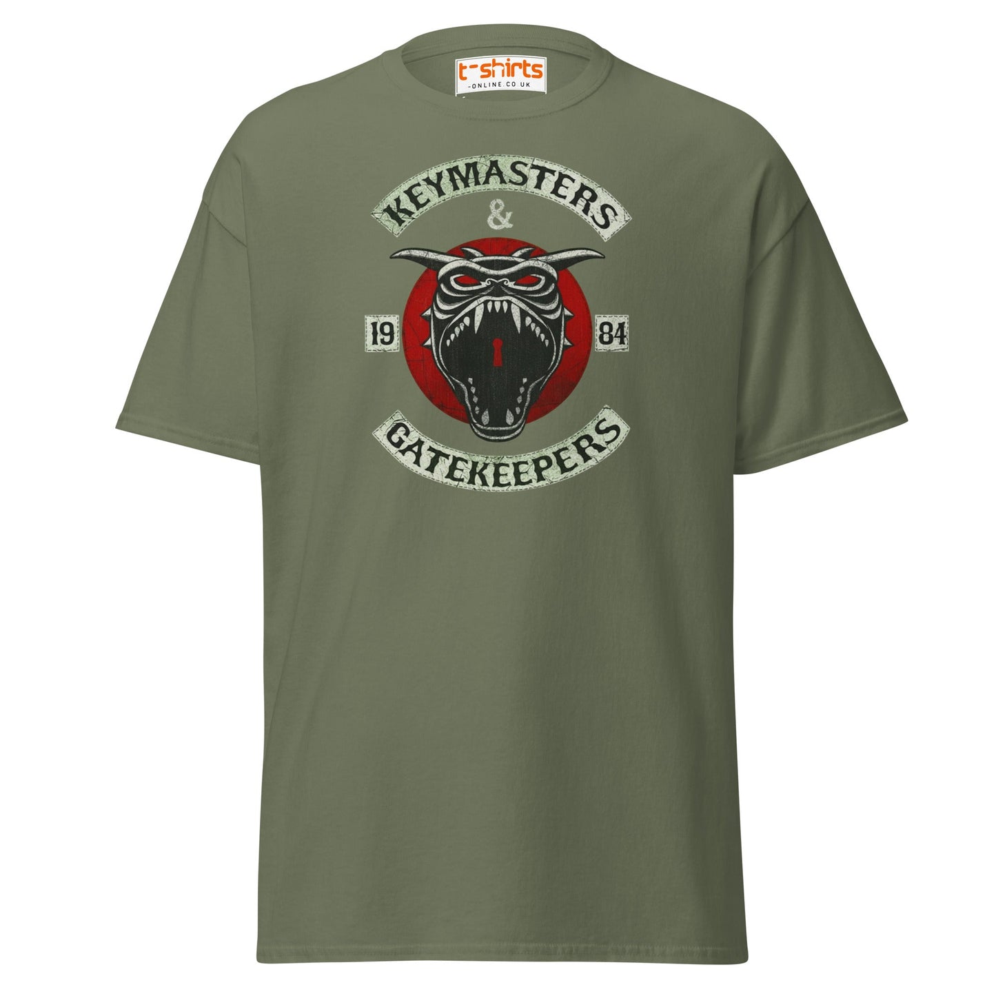 Keymasters & Gatekeepers T-Shirt | Retro 1984 Tee - Military Green - T-Shirts Online