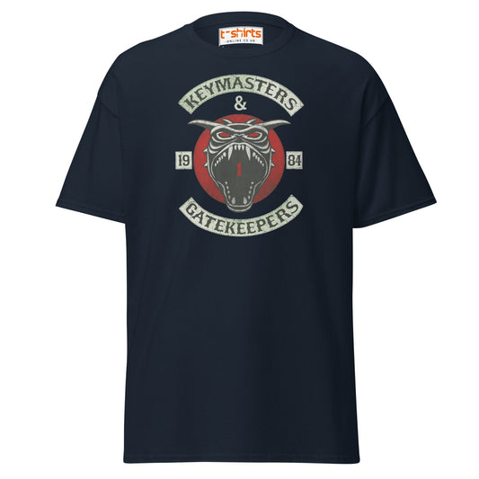 Keymasters & Gatekeepers T-Shirt | Retro 1984 Tee - Navy - T-Shirts Online