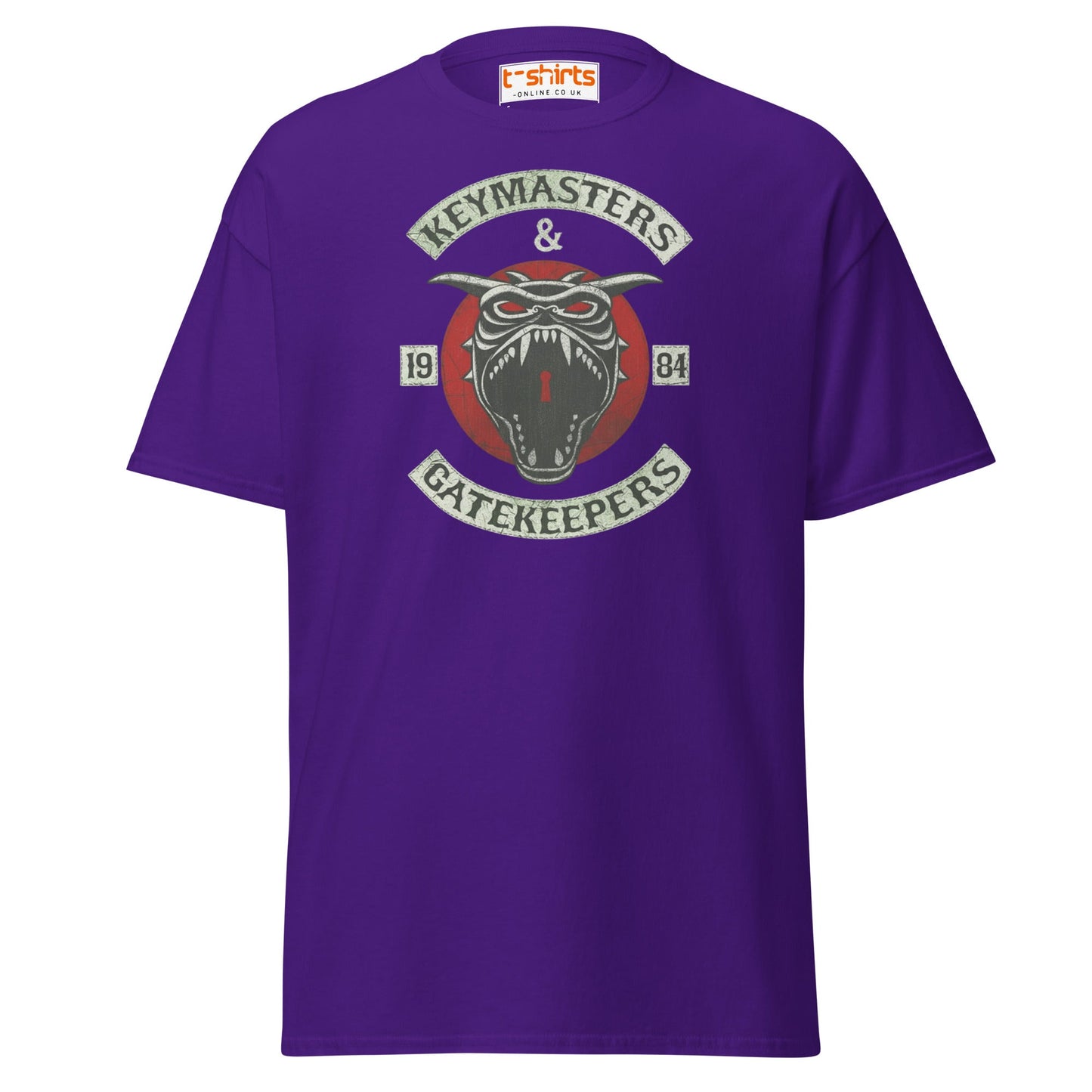 Keymasters & Gatekeepers T-Shirt | Retro 1984 Tee - Purple - T-Shirts Online