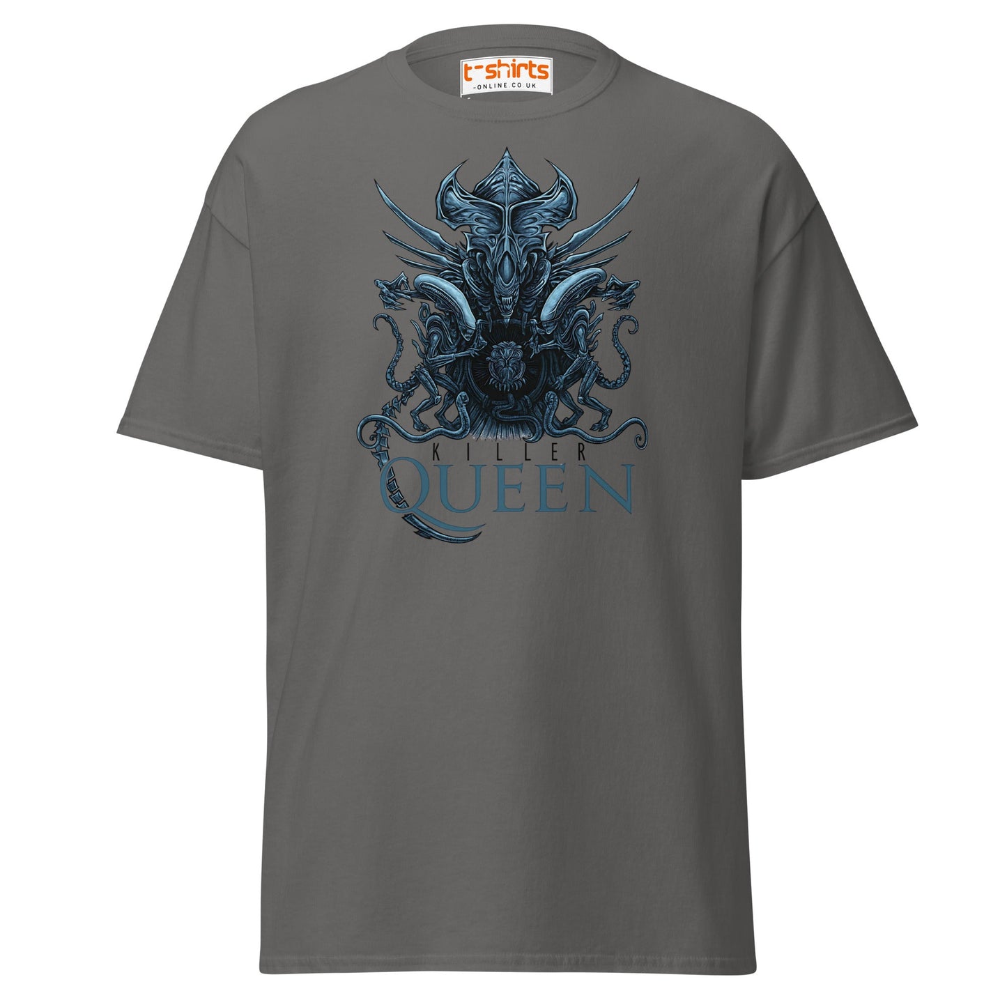 Killer Queen T-Shirt – Sci - Fi Alien Inspired Tee - Charcoal - T-Shirts Online
