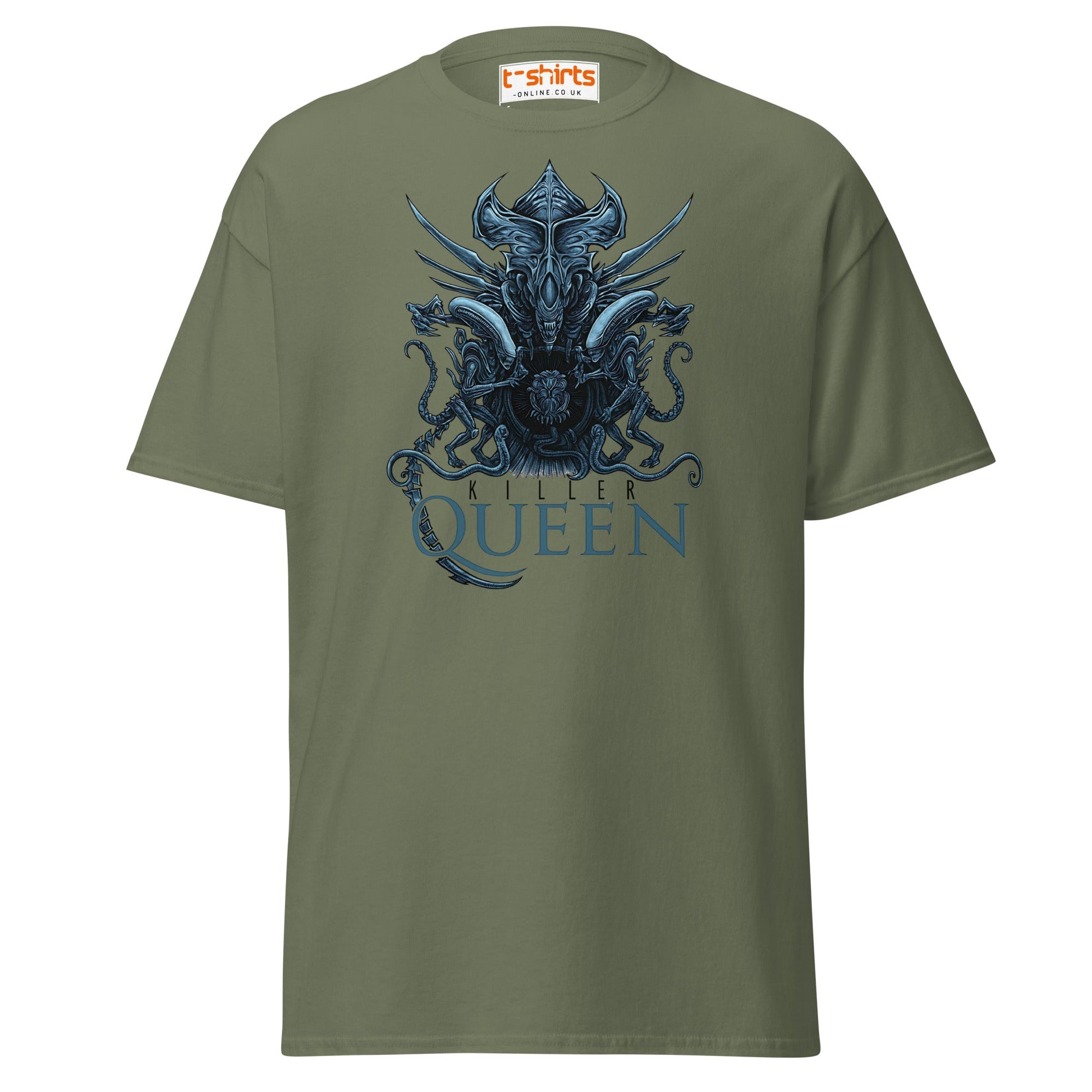 Killer Queen T-Shirt – Sci - Fi Alien Inspired Tee - Military Green - T-Shirts Online