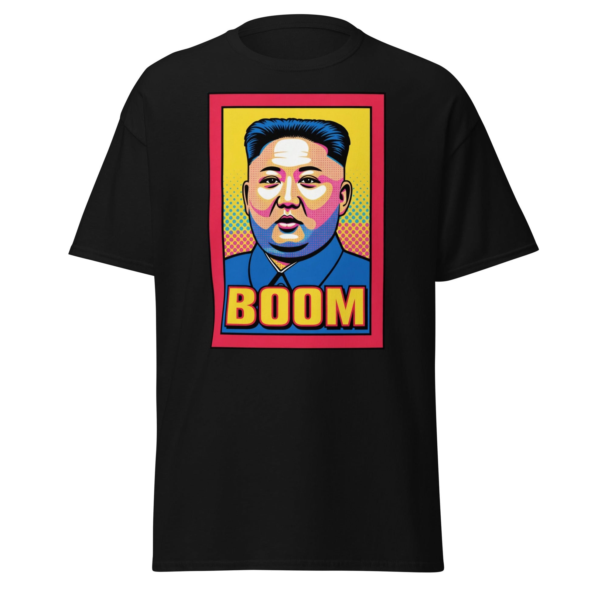 Kim Jong Un Boom Pop Art T-Shirt - Black - T-Shirts Online