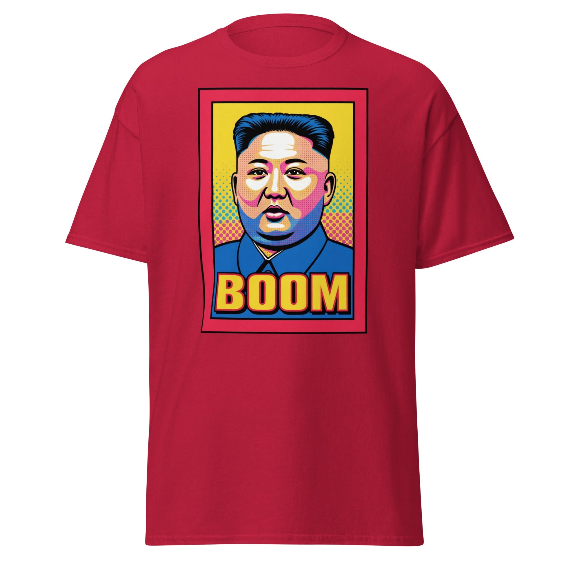 Kim Jong Un Boom Pop Art T-Shirt - Cardinal - T-Shirts Online