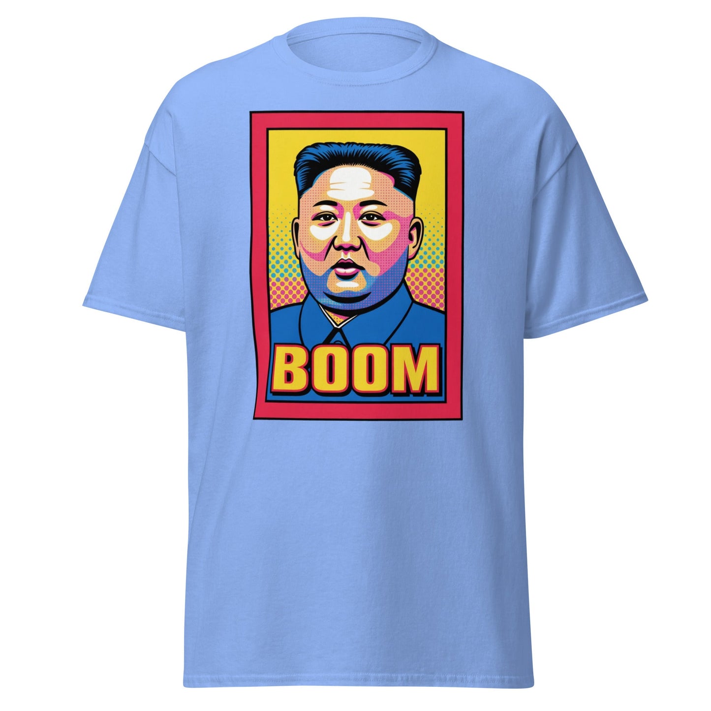 Kim Jong Un Boom Pop Art T-Shirt - Carolina Blue - T-Shirts Online