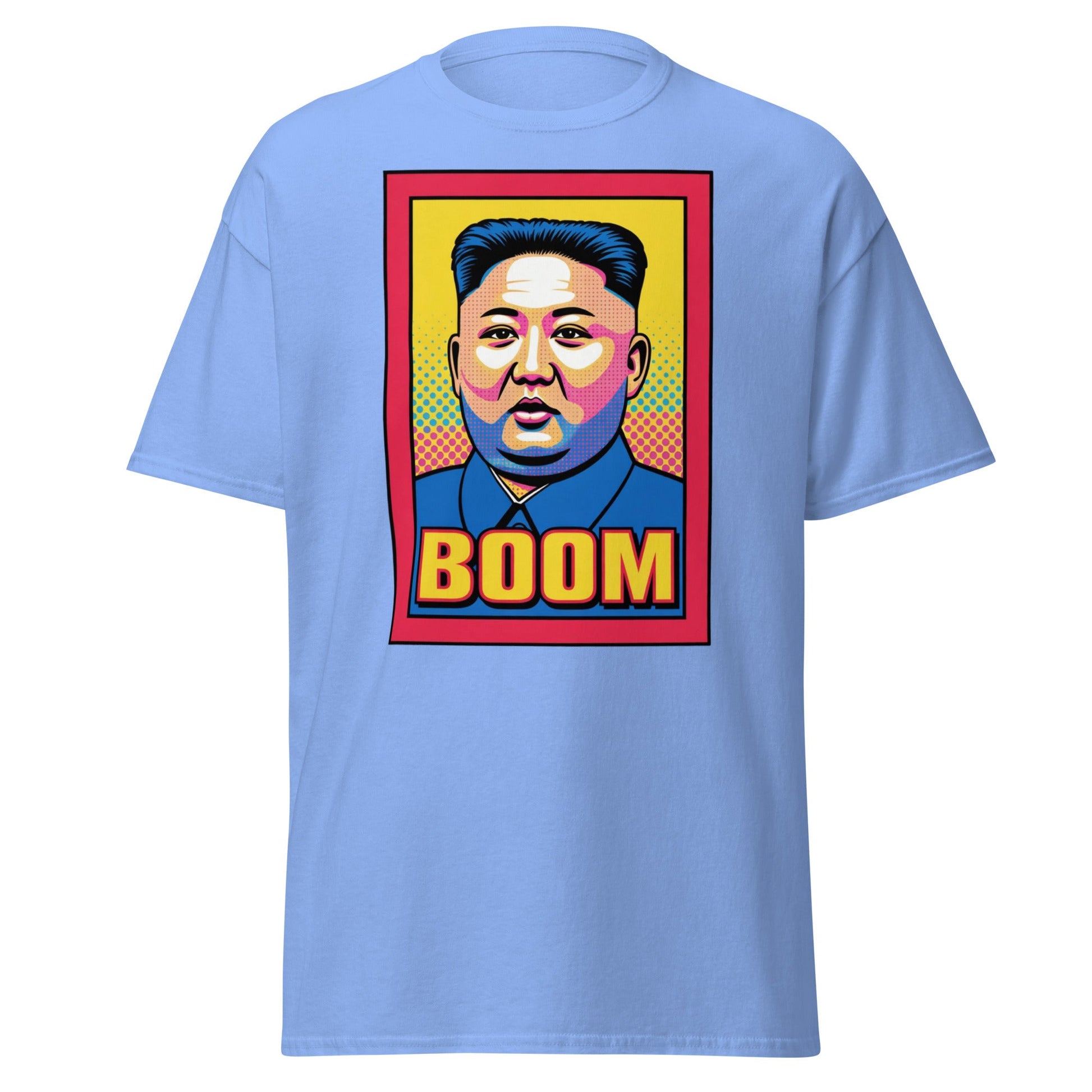 Kim Jong Un Boom Pop Art T-Shirt - Carolina Blue - T-Shirts Online