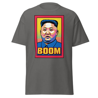 Kim Jong Un Boom Pop Art T-Shirt - Charcoal - T-Shirts Online