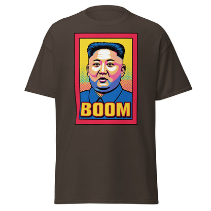 Kim Jong Un Boom Pop Art T-Shirt - Dark Chocolate - T-Shirts Online
