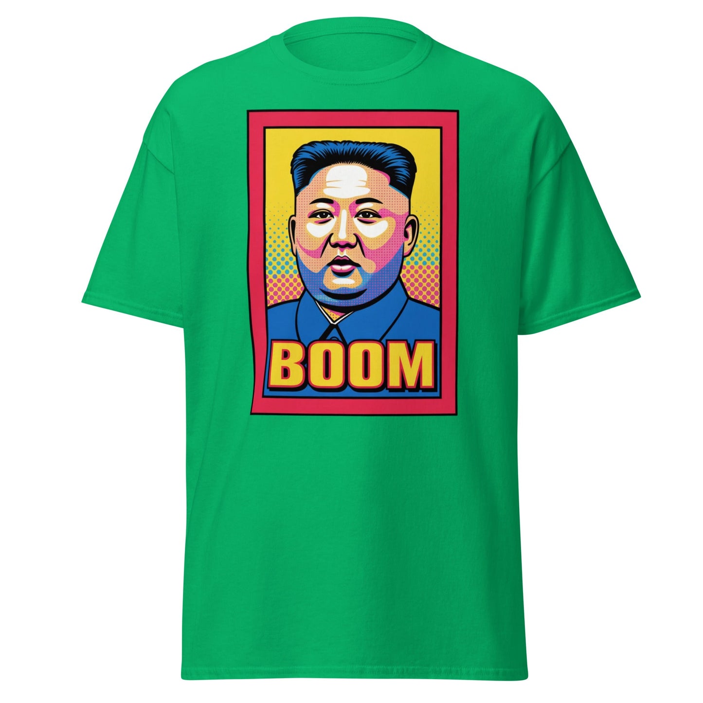 Kim Jong Un Boom Pop Art T-Shirt - Irish Green - T-Shirts Online