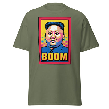 Kim Jong Un Boom Pop Art T-Shirt - Military Green - T-Shirts Online