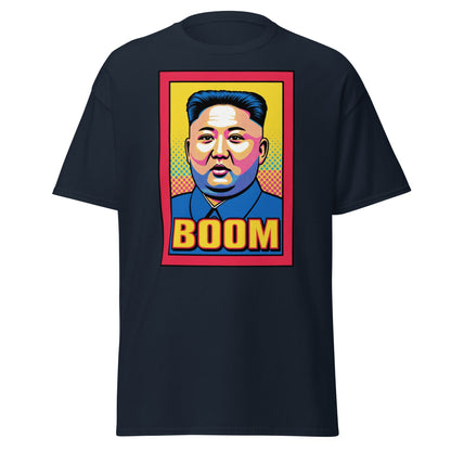 Kim Jong Un Boom Pop Art T-Shirt - Navy - T-Shirts Online