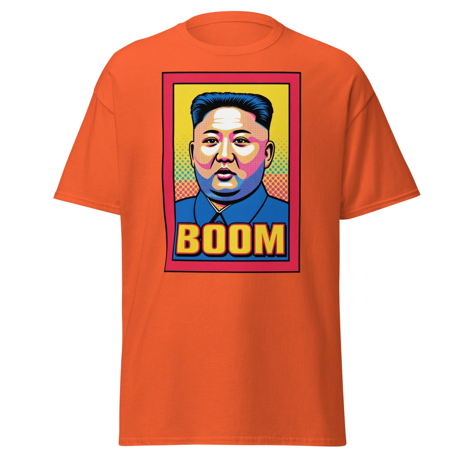 Kim Jong Un Boom Pop Art T-Shirt - Orange - T-Shirts Online