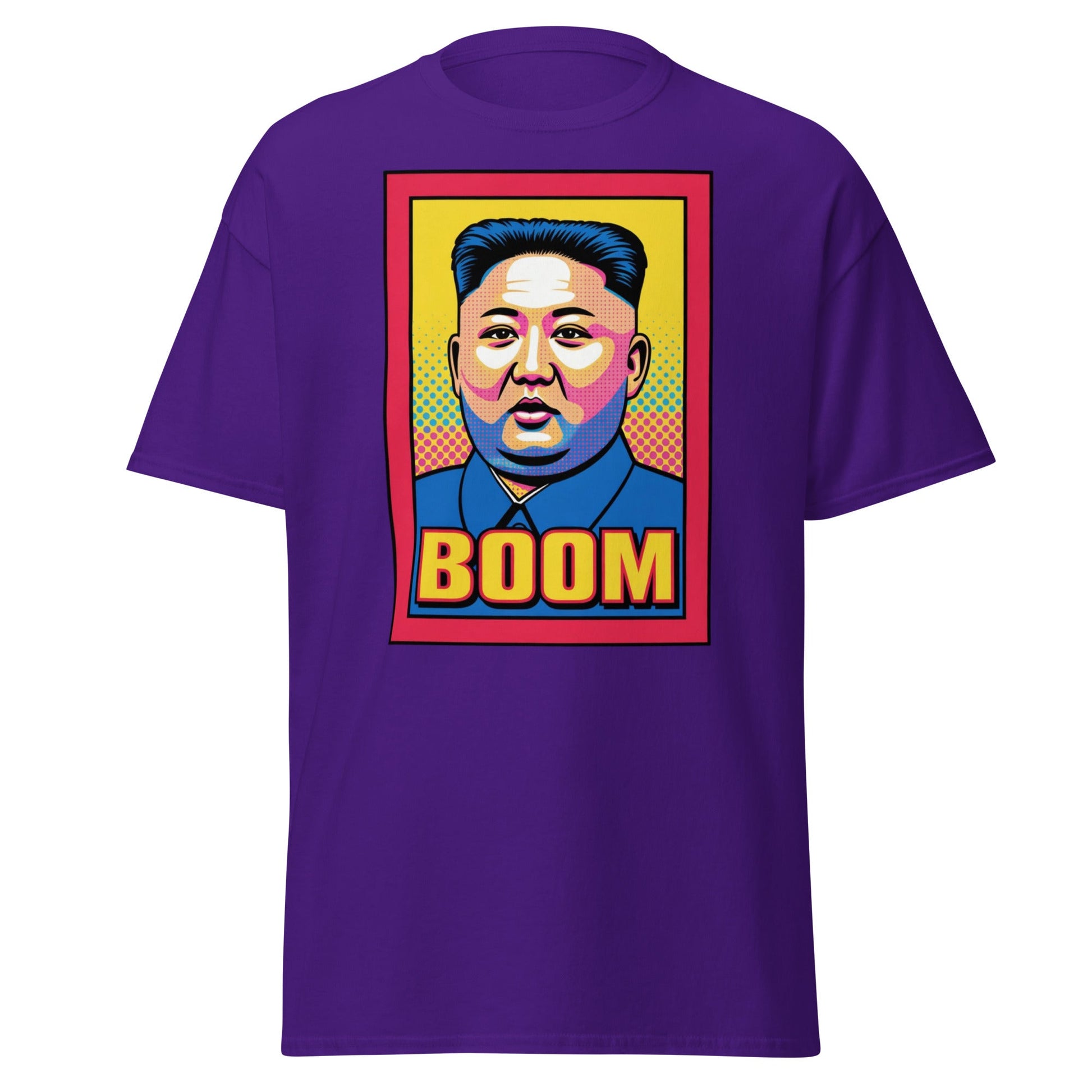 Kim Jong Un Boom Pop Art T-Shirt - Purple - T-Shirts Online