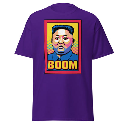 Kim Jong Un Boom Pop Art T-Shirt - Purple - T-Shirts Online