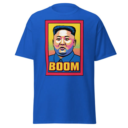 Kim Jong Un Boom Pop Art T-Shirt - Royal - T-Shirts Online