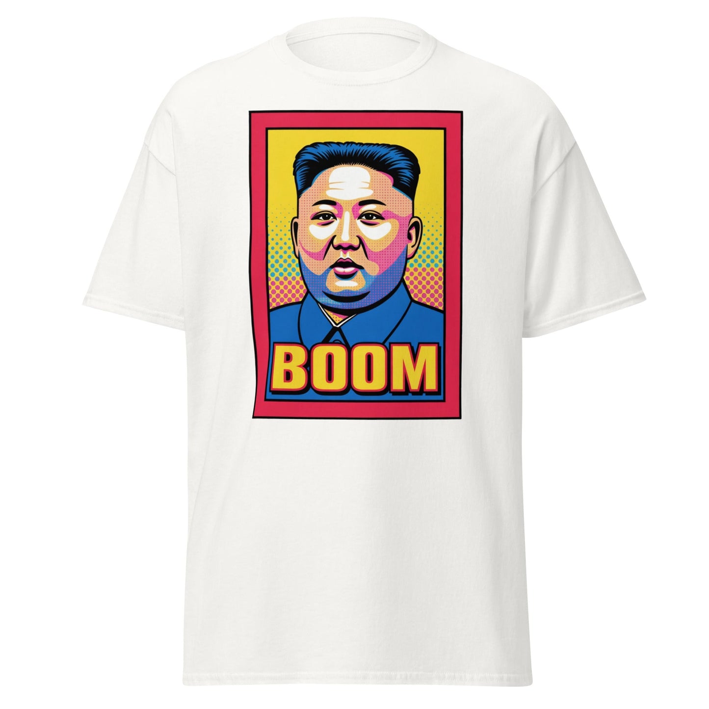 Kim Jong Un Boom Pop Art T-Shirt - White - T-Shirts Online