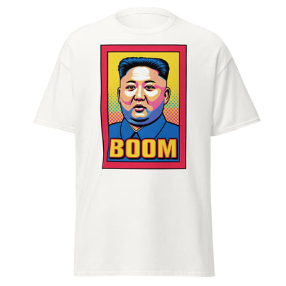 Kim Jong Un Boom Pop Art T-Shirt - White - T-Shirts Online