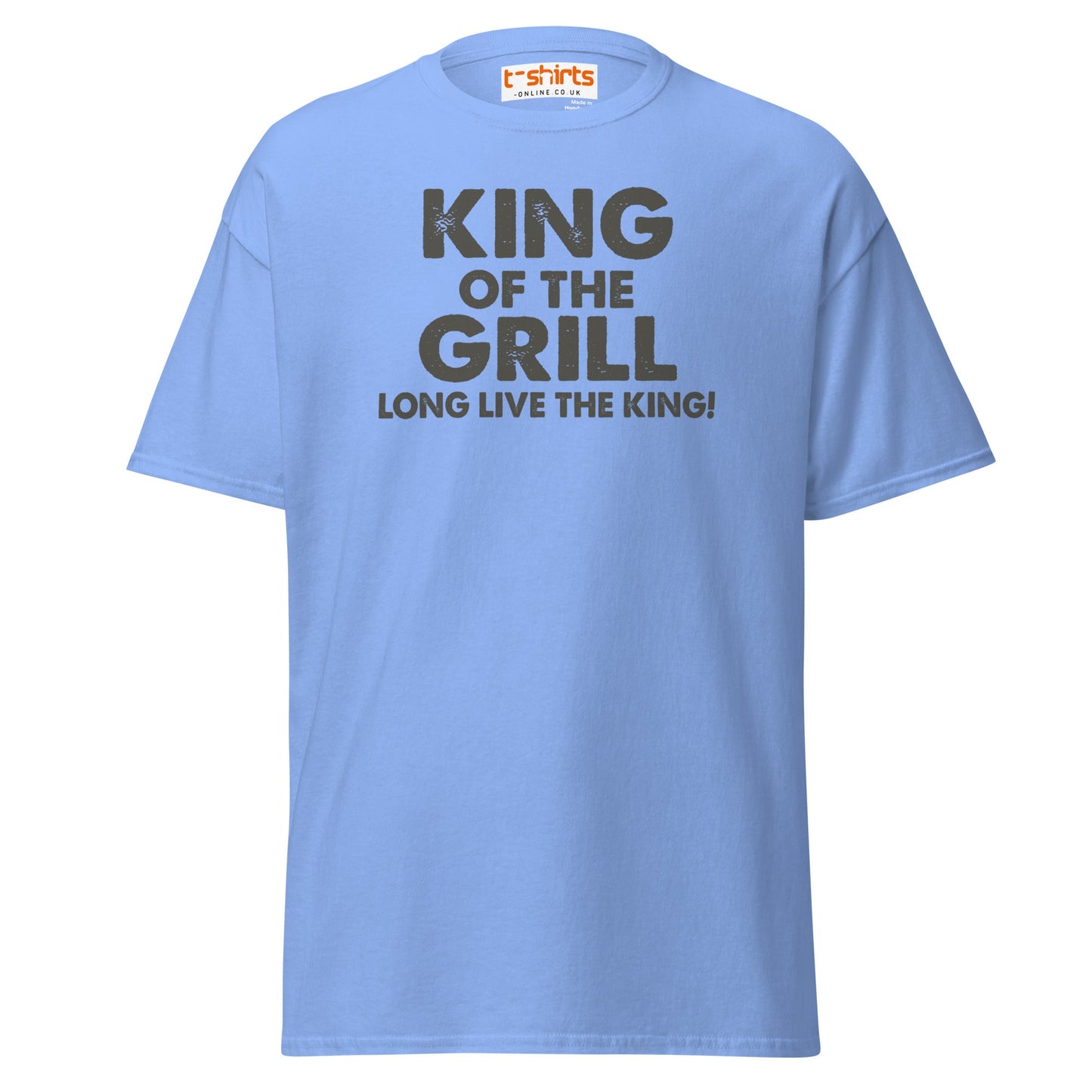 King of the Grill T-Shirt | Funny BBQ Barbecue Tee - Carolina Blue - T-Shirts Online