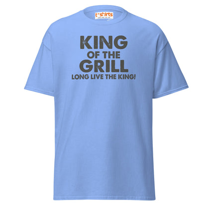 King of the Grill T-Shirt | Funny BBQ Barbecue Tee - Carolina Blue - T-Shirts Online