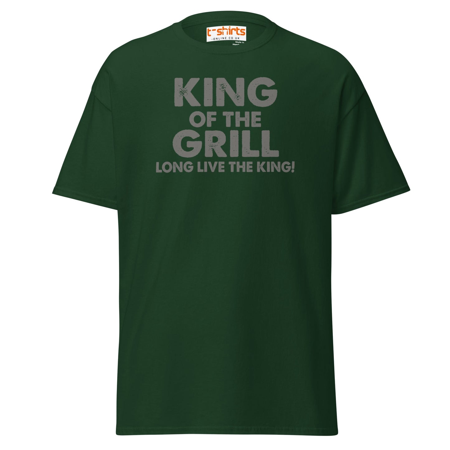 King of the Grill T-Shirt | Funny BBQ Barbecue Tee - Forest Green - T-Shirts Online