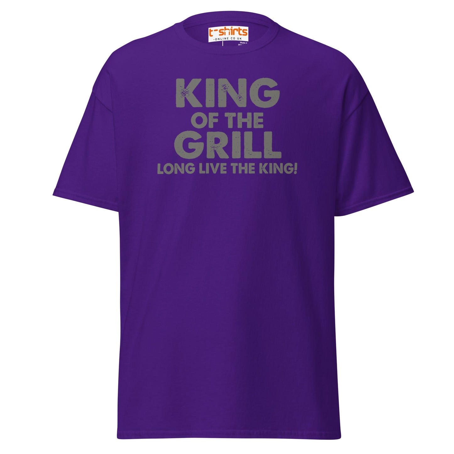 King of the Grill T-Shirt | Funny BBQ Barbecue Tee - Purple - T-Shirts Online
