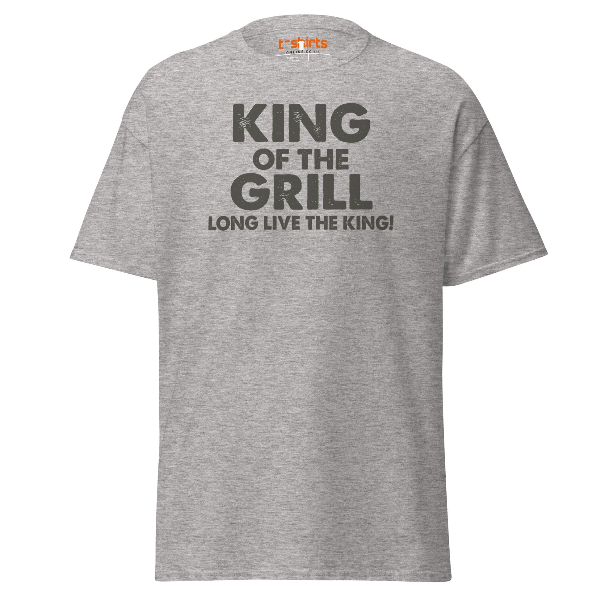 King of the Grill T-Shirt | Funny BBQ Barbecue Tee - Sport Grey - T-Shirts Online