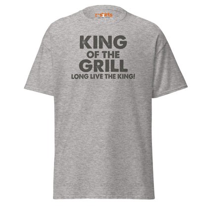 King of the Grill T-Shirt | Funny BBQ Barbecue Tee - Sport Grey - T-Shirts Online