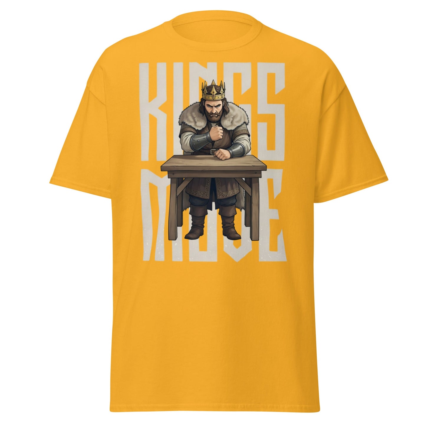 King’s Move Armwrestling T-Shirt | Pro Puller Graphic Tee - Gold - T-Shirts Online