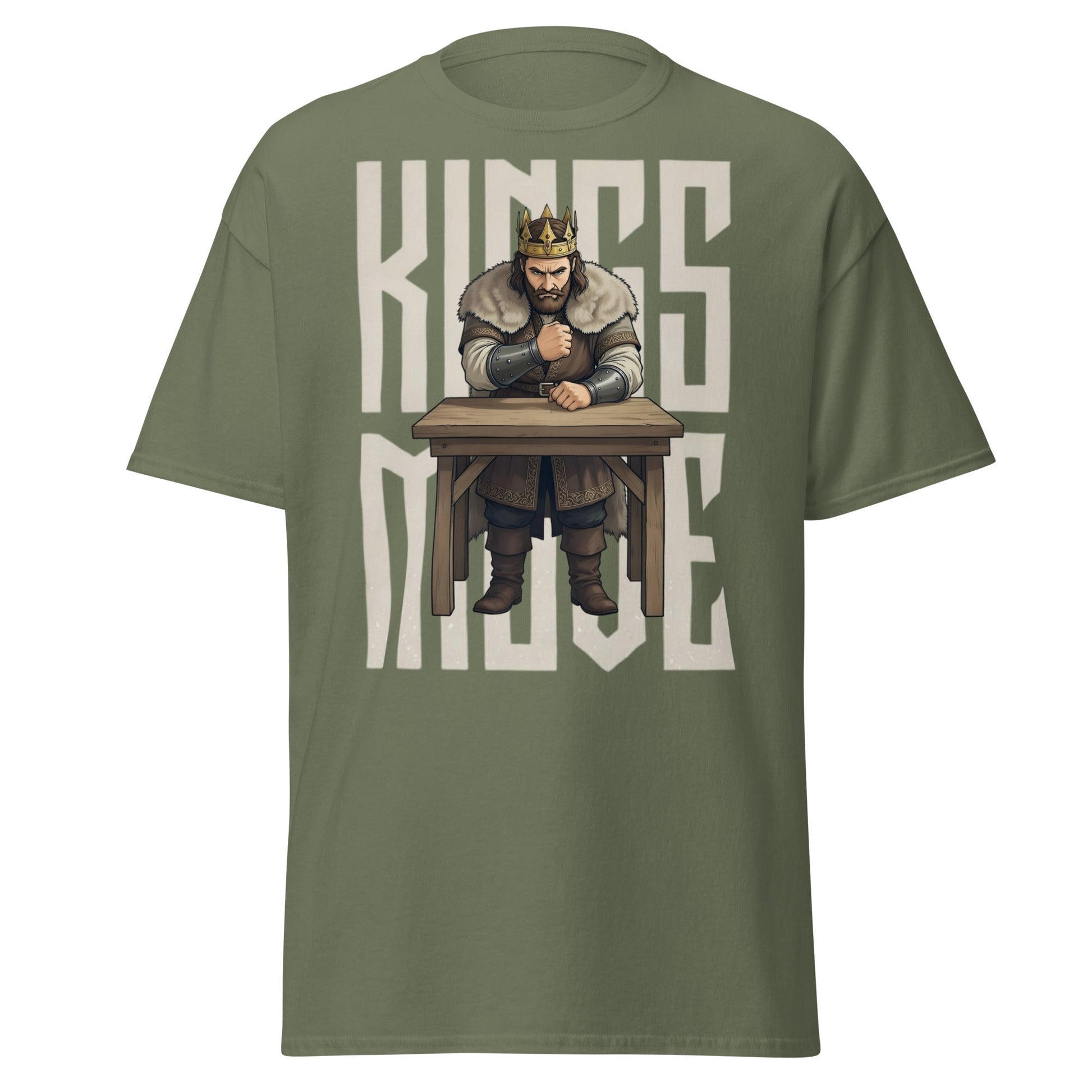 King’s Move Armwrestling T-Shirt | Pro Puller Graphic Tee - Military Green - T-Shirts Online