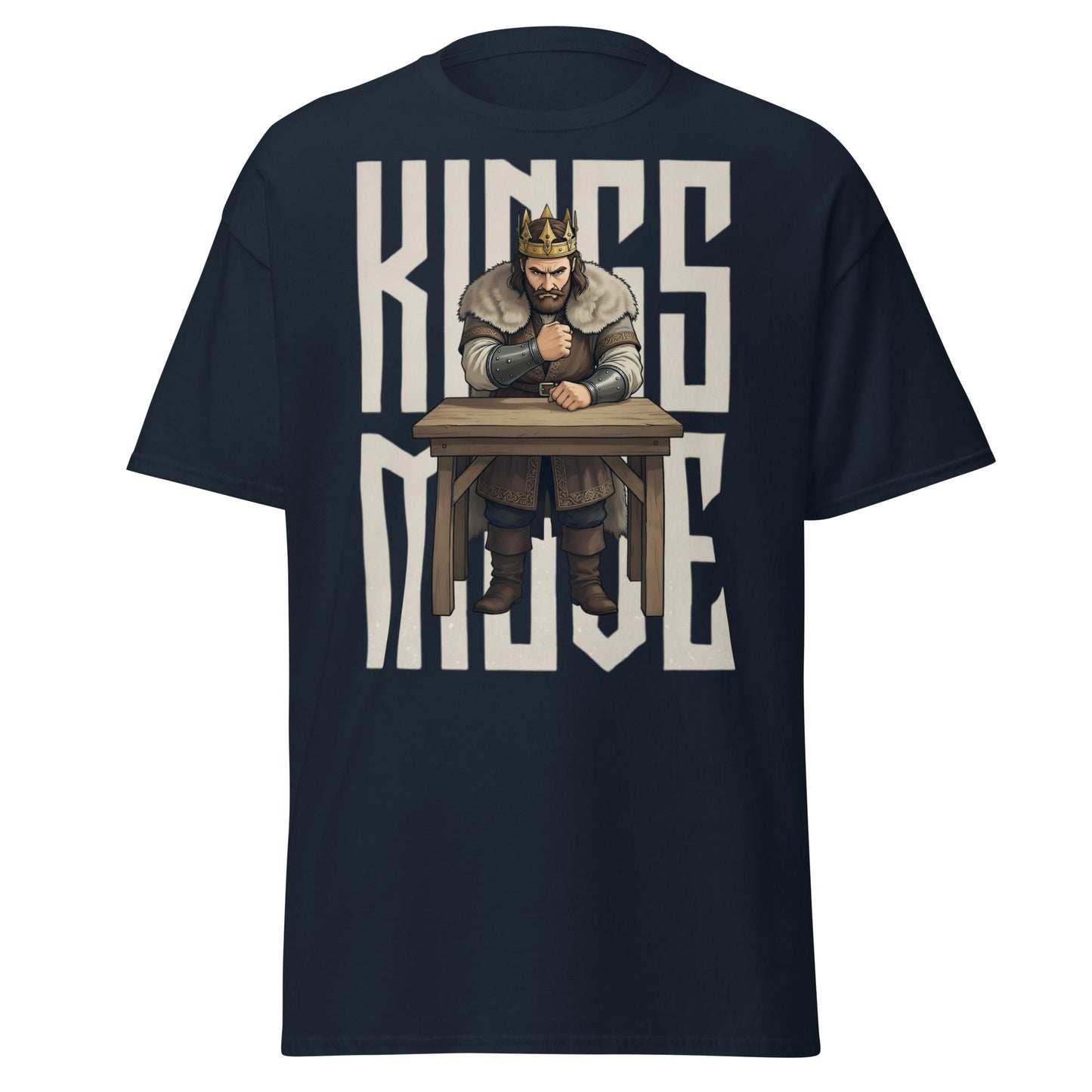 King’s Move Armwrestling T-Shirt | Pro Puller Graphic Tee - Navy - T-Shirts Online